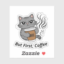 But First, Coffee - Personalised Cat Lover's 