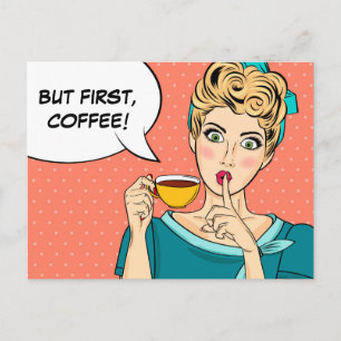 But First Coffee Postcard