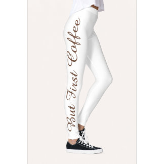 But First Coffee Print Leggings