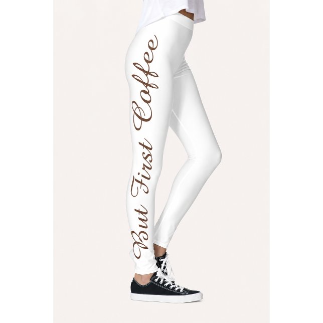 But First Coffee Print Leggings (Creator Uploaded)
