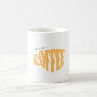 But First… Coffee Retro Typography Mug | Cute Mini