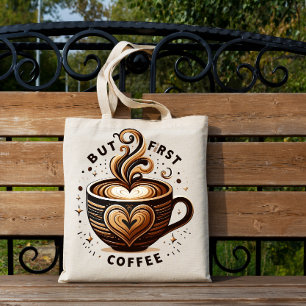 But First Coffee – Swirl & Sparkle Tote Bag