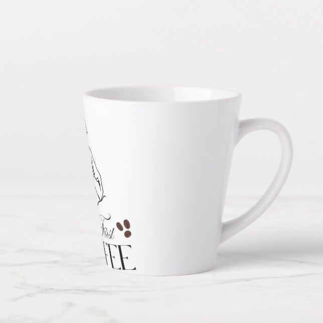 But First Coffee White small 12 oz Latte Mug (Right)