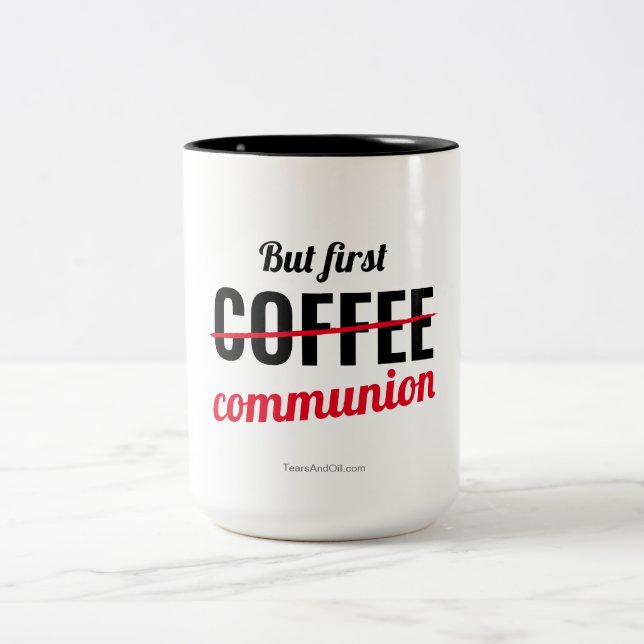 But First Commmunion Two-Tone Coffee Mug (Center)