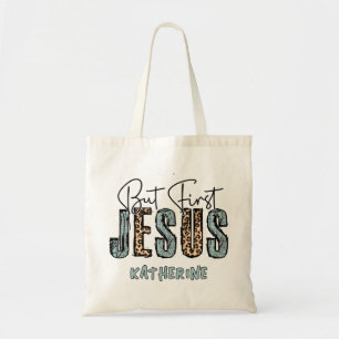 But First Jesus Personalised Christian Faith Based Tote Bag