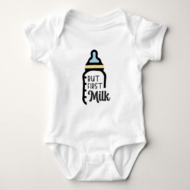 But first milk baby bodysuit (Front)