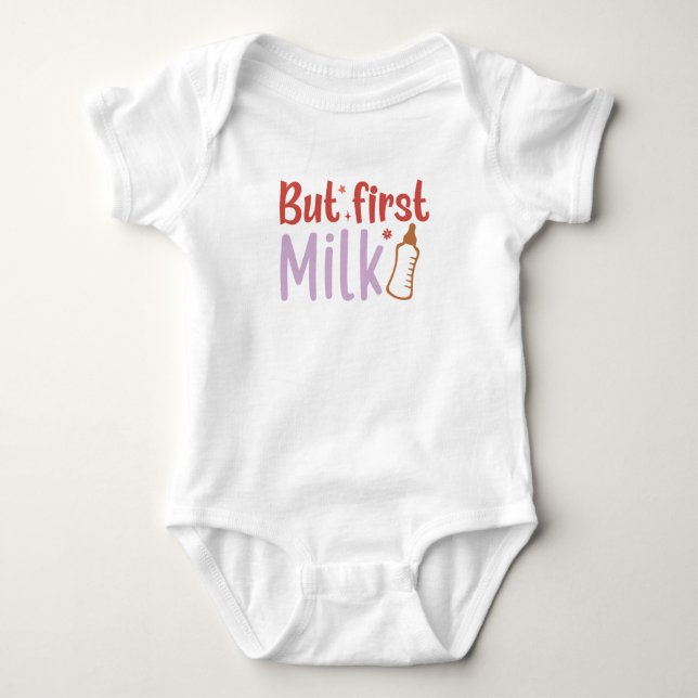 But First Milk - Toddler/Baby Boy Clothe Bodysuits (Front)