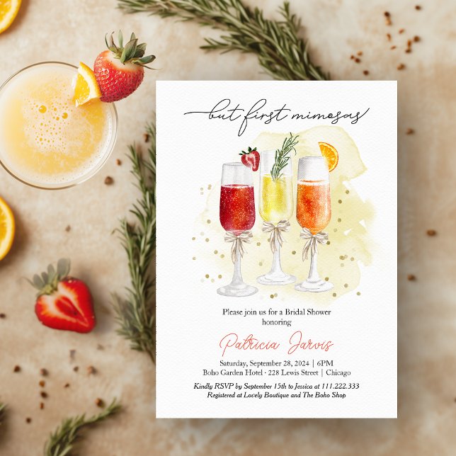 But First Mimosas Bridal Shower Invitation (Creator Uploaded)