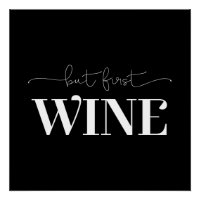 But First Wine Custom Background Colour White