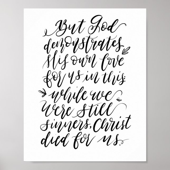 But God Demonstrates His Own Love Poster (Front)