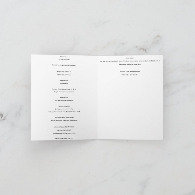 But God Does Poem, Photo, and Quote Thank You Card (Inside)