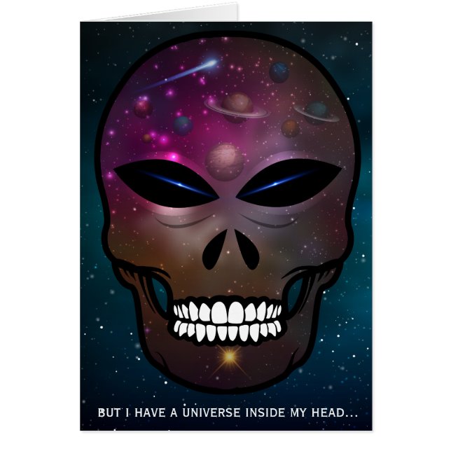 but i have a universe inside my head Blank Card (Front)