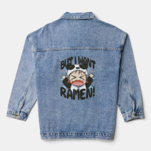 But I Want Ramen Kawaii Panda Girl Hissyfit Denim Jacket