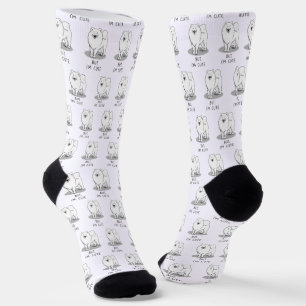 But I'm Cute Samoyed Dog Funny Sammie Socks