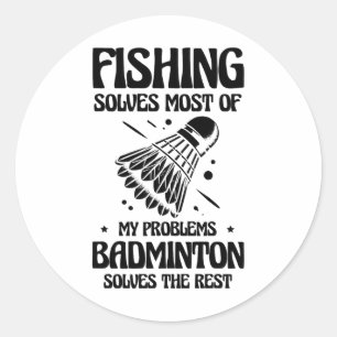 But In My Head I'm Playing Badminton Player Shuttl Classic Round Sticker