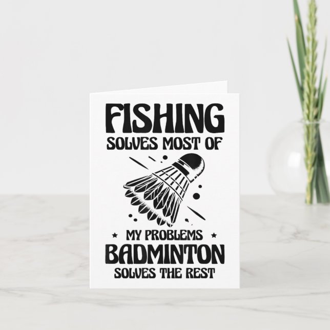 But In My Head Im Playing Badminton Player Shuttle Card (Front)