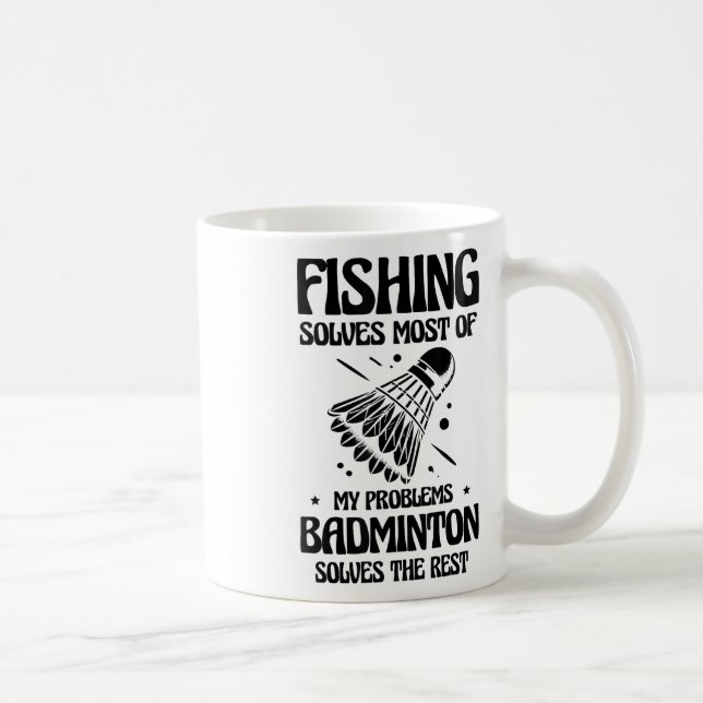 But In My Head Im Playing Badminton Player Shuttle Coffee Mug (Right)