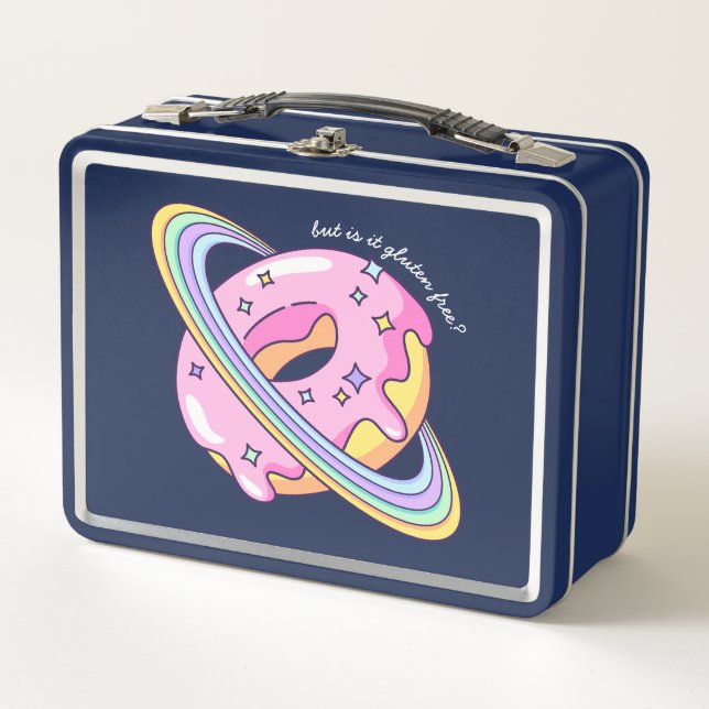 But Is It Gluten Free? Doughnut  Metal Lunch Box (Front)