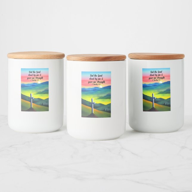 But The Lord Stood By Me Food Container Label (Bottles)