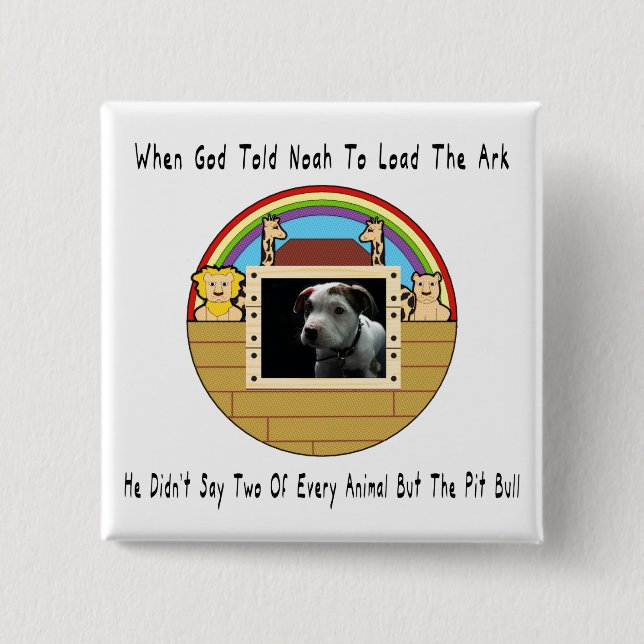 But The Pit Bull 15 Cm Square Badge (Front)