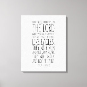 But Those Who Hope In The Lord, Isaiah 40:30-31 Canvas Print