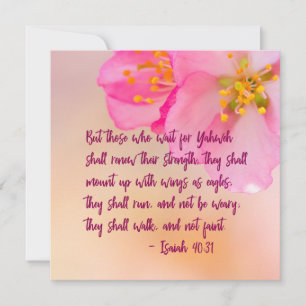 But Those Who Wait Christian Floral Inspirational