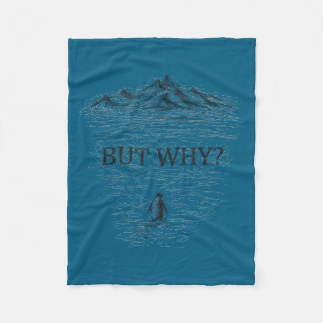 But why nihilist penguin tees  fleece blanket (Front)