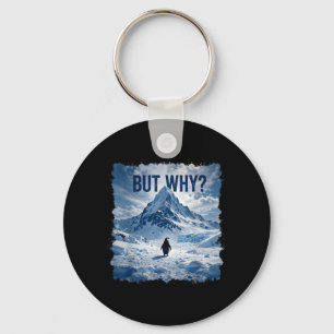 But Why Penguin Mountain Nihilist Penguin Walking Key Ring