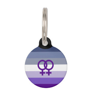Butch Lesbian Love WLW Pride Pet Tag