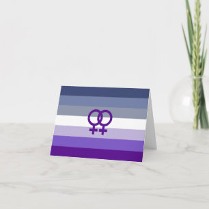 Butch Lesbian Love WLW Pride Thank You Card