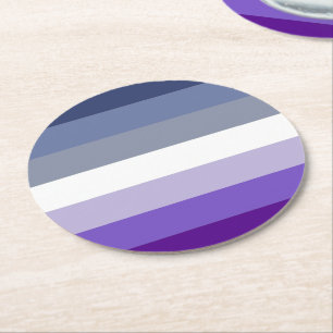 Butch Lesbian Pride Flag Round Paper Coaster