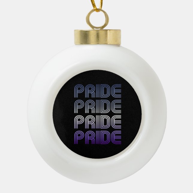 Butch Retro Pride Ceramic Ball Christmas Ornament (Front)