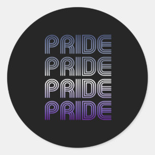 Butch Retro Pride Classic Round Sticker