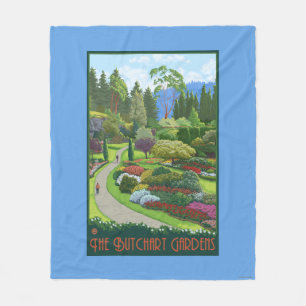 Butchart Gardens - Brentwood Bay Fleece Blanket