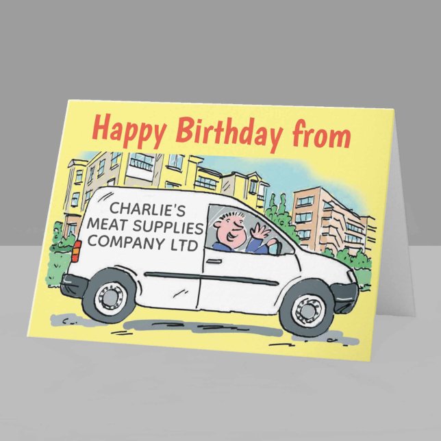 Butcher Business with Name on Company Van Card (Creator Uploaded)