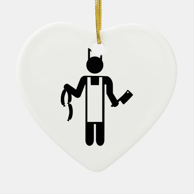 Butcher Ceramic Tree Decoration (Front)