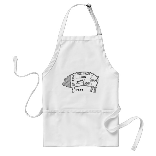 Butcher Chart Pig Standard Apron (Front)