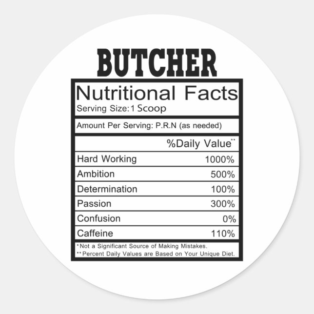 Butcher Classic Round Sticker (Front)