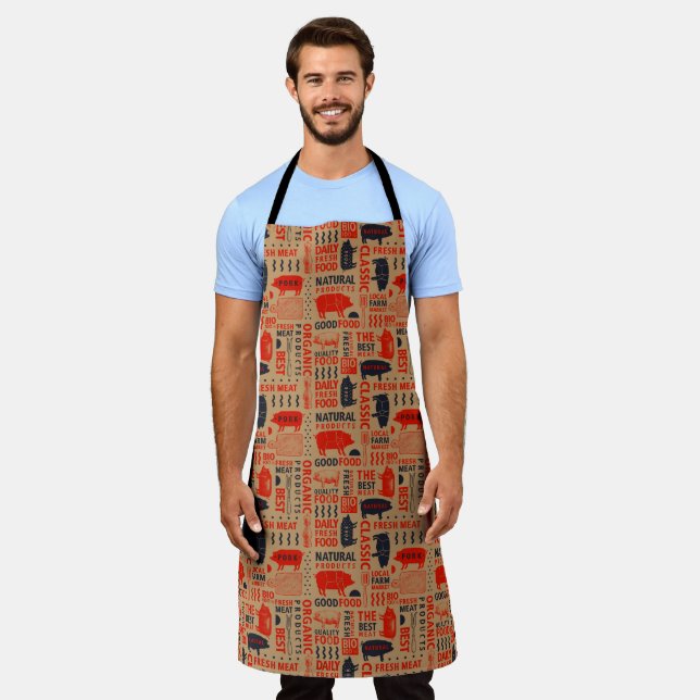 Butcher Hog Natural Organic Fresh Meat Apron (Worn)