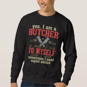Butcher  I Men Women  I Cooking Sweatshirt
