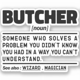 Butcher Noun Definition Birthday Gift Idea Funny