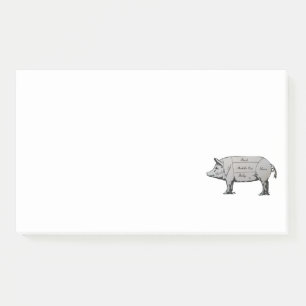 Butcher Pig Diagram Post-it Notes