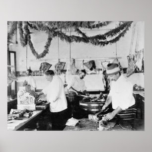 Butcher Shop, 1895. Vintage Photo Poster