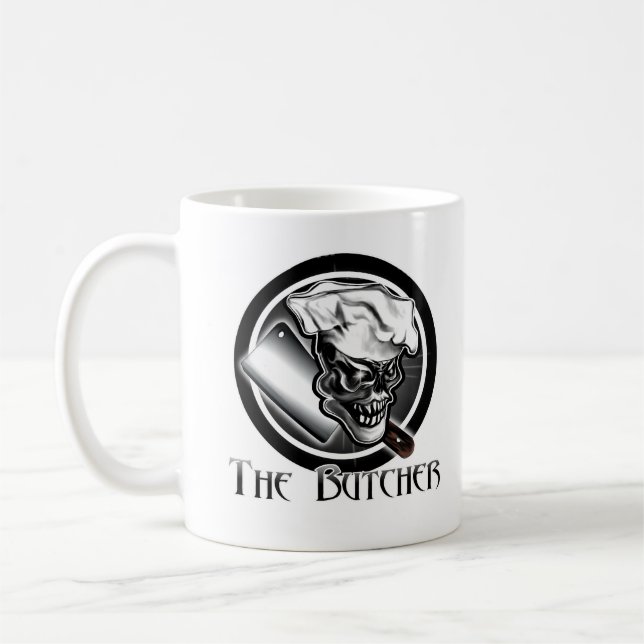 Butcher Skull 5 Coffee Mug (Left)