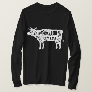 Butcher's beef cuts diagram shirt for meat lover