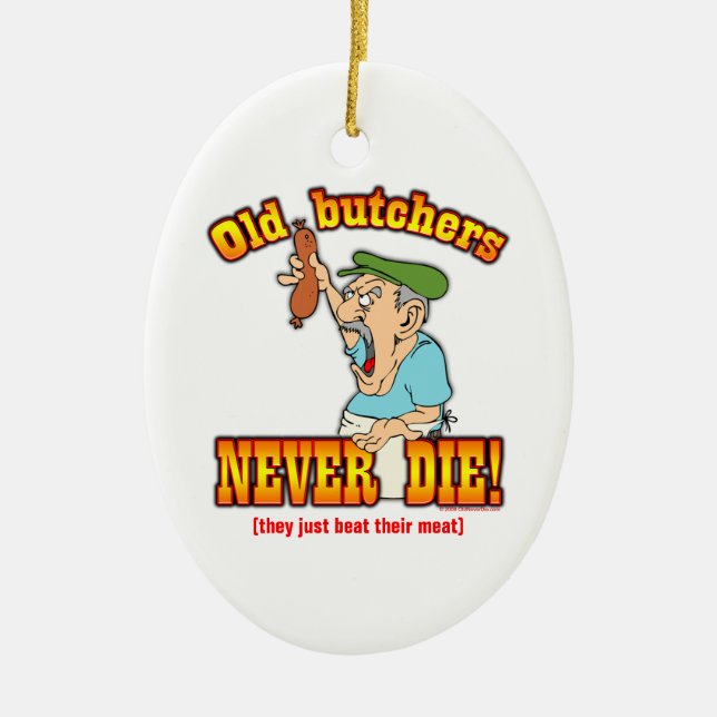 Butchers Ceramic Tree Decoration (Front)