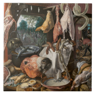 Butcher's Stall (by Pieter Aertsen) Ceramic Tile