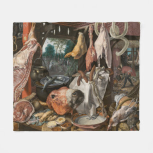 Butcher's Stall (by Pieter Aertsen) Fleece Blanket