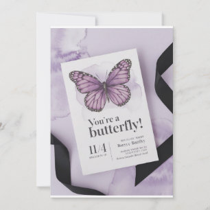 Butfu bginnings: Elegant Baby Shower Invitation"  Invitation