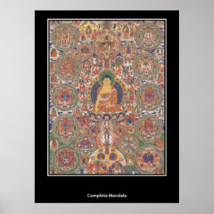 Buthanese Complete Mandala XIX Century Poster